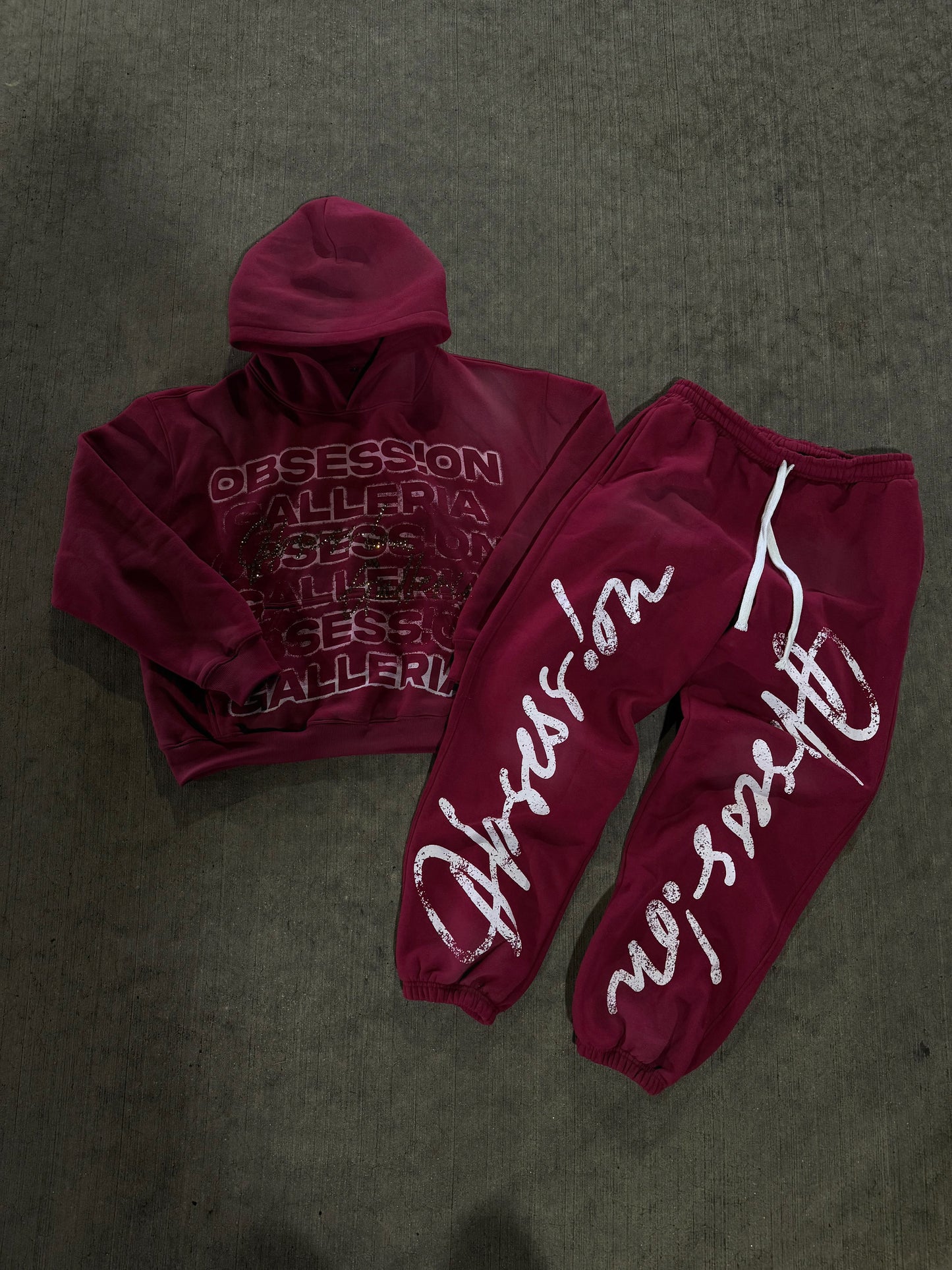 STATEMENT sweatsuit “burgundy”