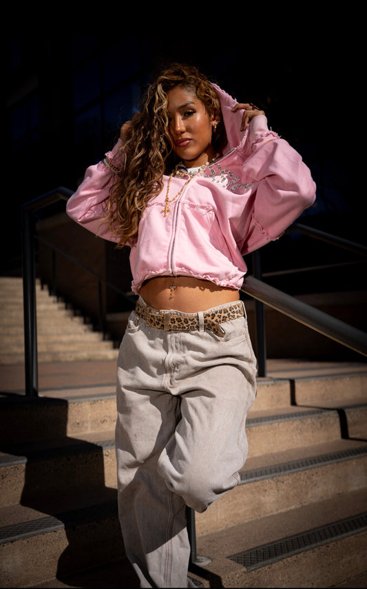 Pink blossom Zip-Up