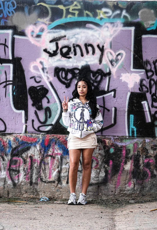 White Obsess!on Zip-Up