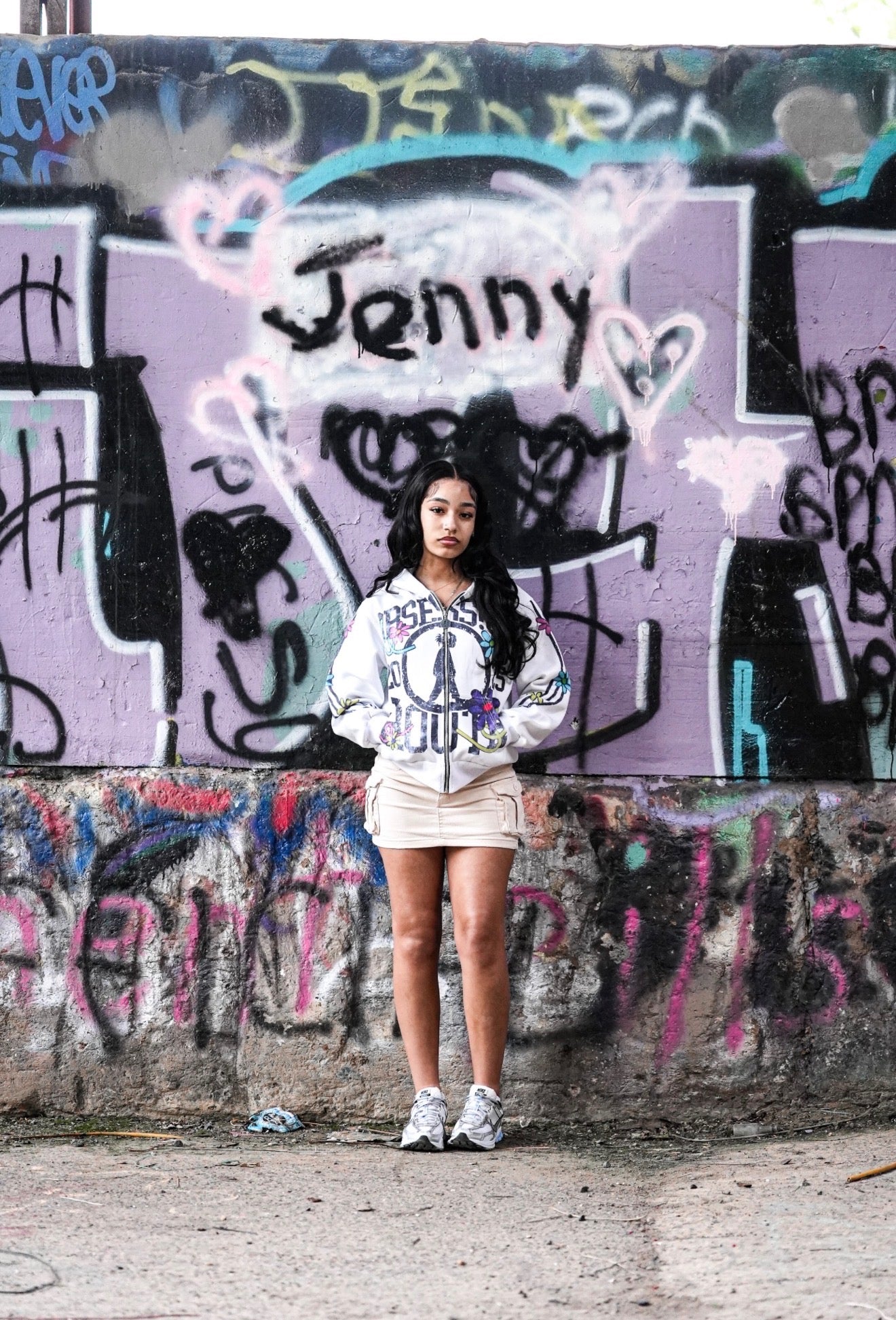 White Obsess!on Zip-Up