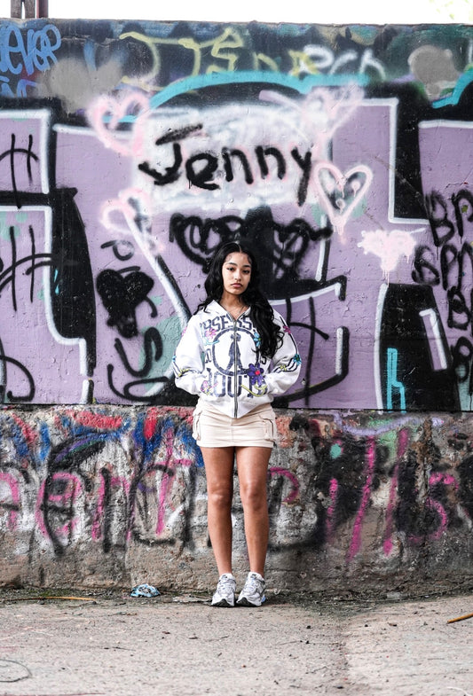 White Obsess!on Zip-Up