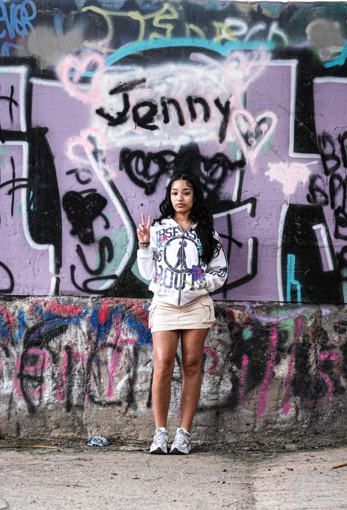 White Obsess!on Zip-Up